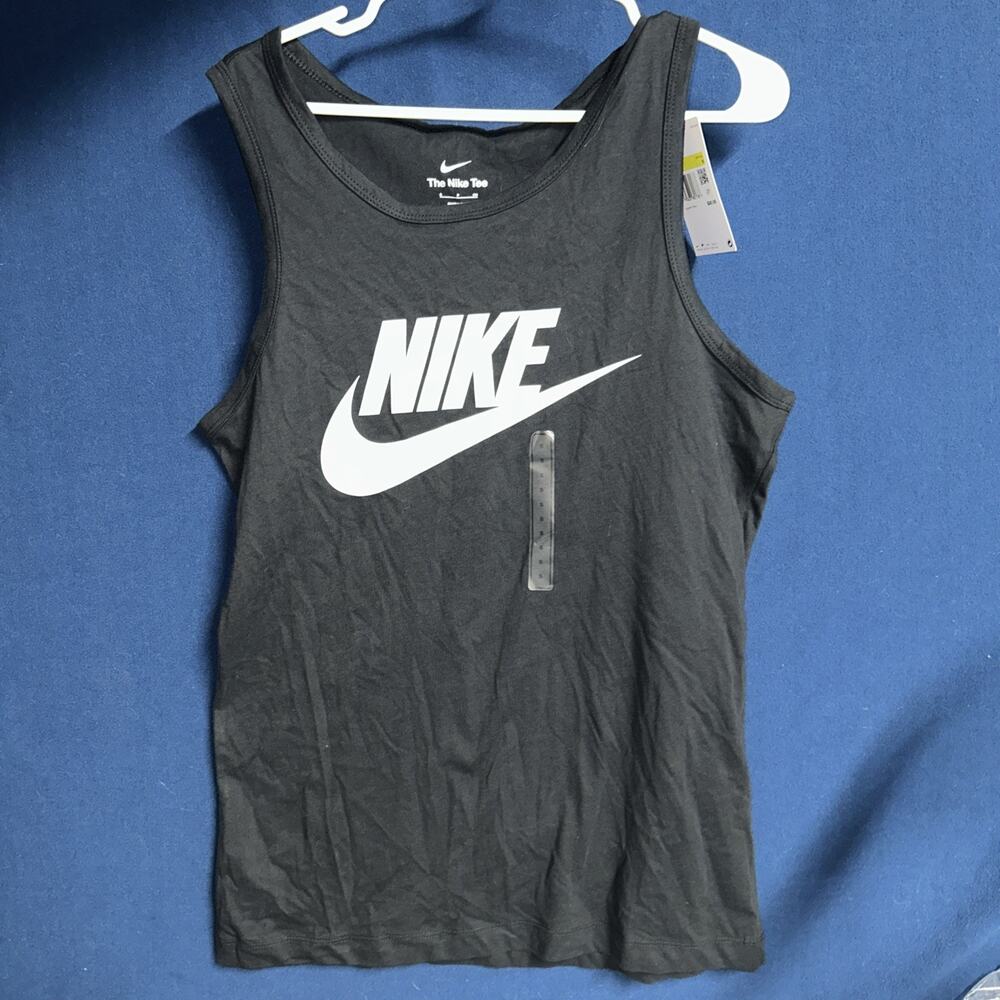 Nike Sportswear Icon Futura Tank Top Men's Small Black/White AR4991-013 NWT